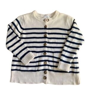 Striped Navy and White Women's Cardigan